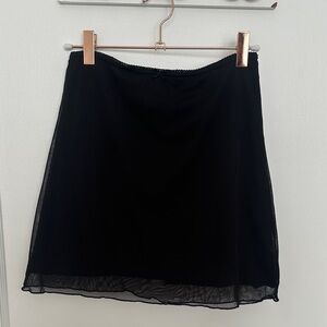 Brandy Melville Classic Black Mini Skirt